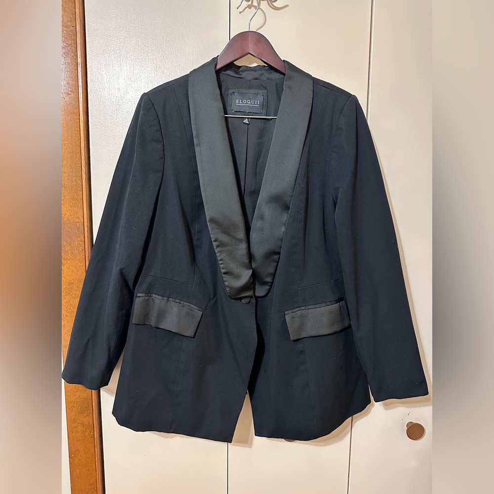 Eloquii Black Tuxedo Blazer